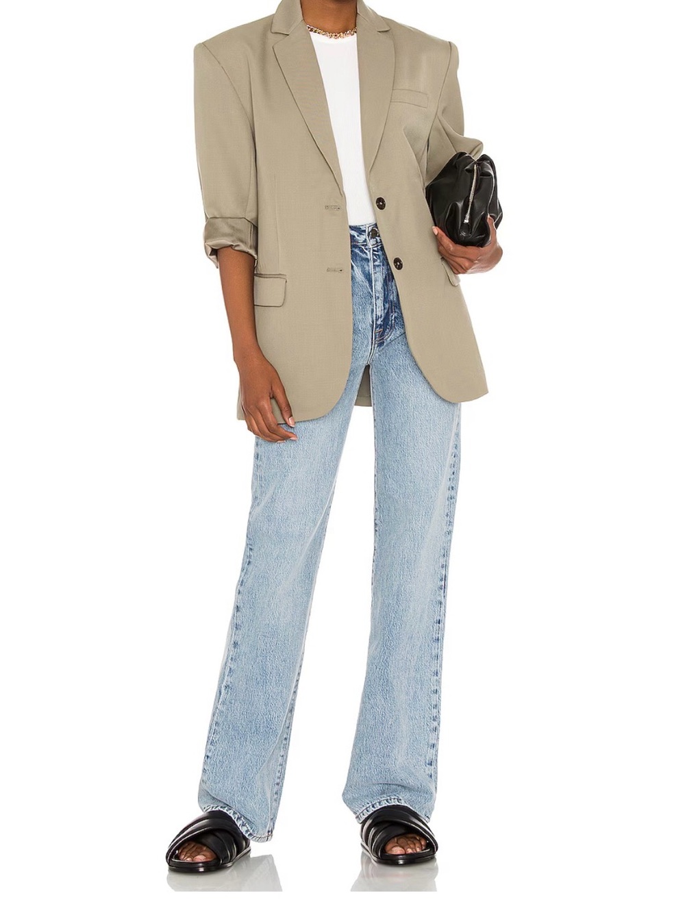 Anine Bing Quinn Blazer - Green Khaki